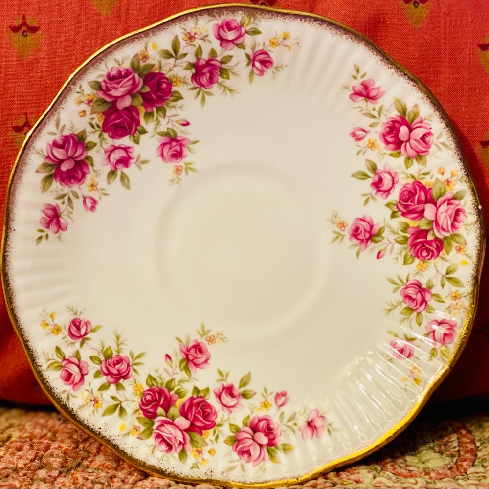 Vintage “Queen’s” Rosina China Co. - Queen’s Roses Saucer